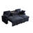 3 - Seat Sectional In Dark Blue Chenille, Featuring Removable Cup Holder Tray, Storage Chaise And Soft Backrests Chenille With Seating Setting-827062509