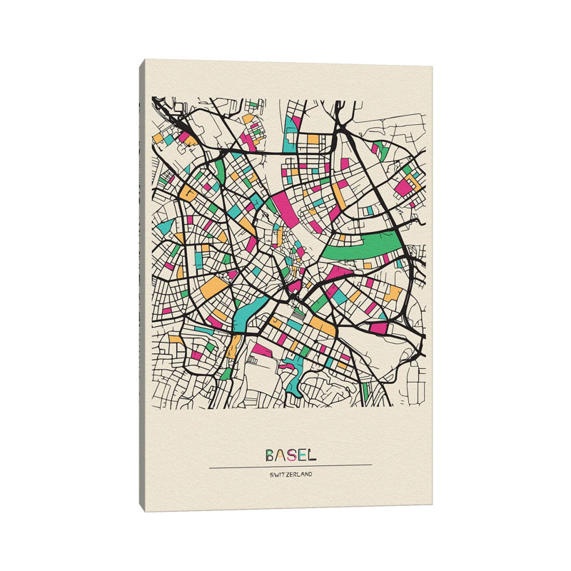"Carte de la Suisse," par Ayse Deniz Akerman, "Impression sur toile tendue", H 26 po x l 18 po x P 1,5 po