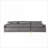 Sectional Sofas with Chaise, Mid-Century Modern Velvet, L-Shaped for Corners | Slate Gray | Velvet