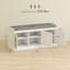Banc à chaussures avec portes en rotin tissé, banc à chaussures avec coussin-131069172-131069174-131069178-131069184