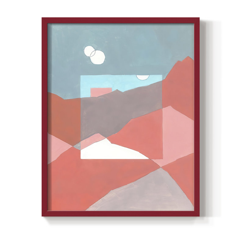 «Desert Dreamscape II», reproduction encadrée - bois massif, Rouge, H 10 po x l 8 po
