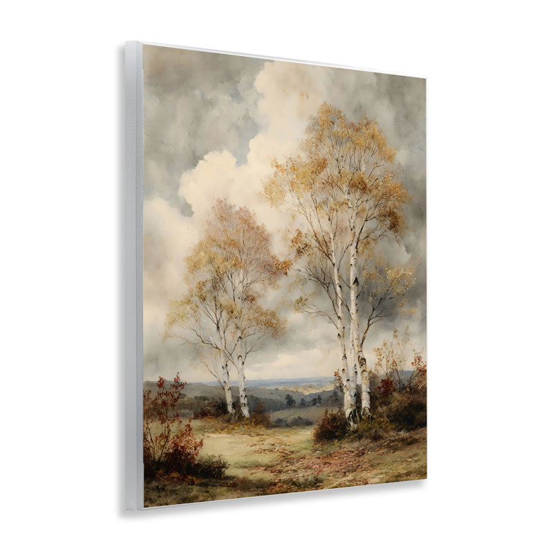 Plaque murale de bouleaux d'automne imminente, design par LSR Design Studio