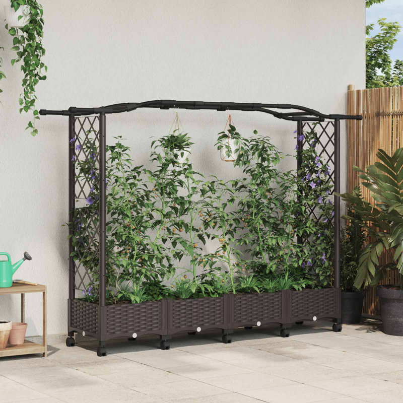 Raised Garden Bed, Brown, 129cm H x 207cm W x 40cm D