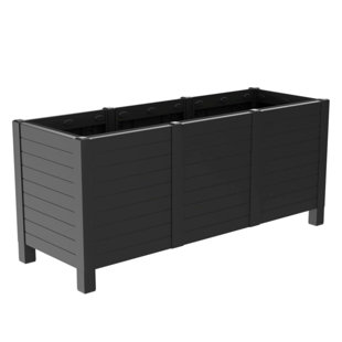 Tierra Verde Raised Garden Trough Box for Patio or Deck