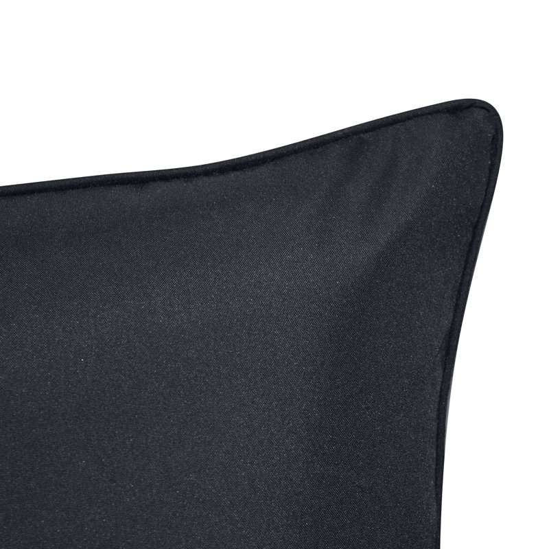 Embroidered Throw Pillow, Black