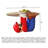 Playful Modern Resin Mario Upside-Down Glass Coffee Table Decor