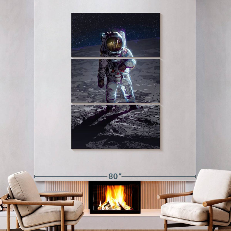 Oberle Apollo 11 Moonlanding, 74" H x 48" W