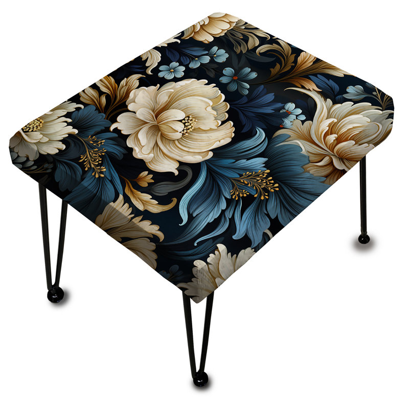 Victorian Elegance Motif cachemire - Repose-pieds rectangulaire à motif cachemire