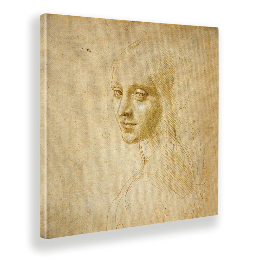 Acrylbild Female head von Leonardo da Vinci