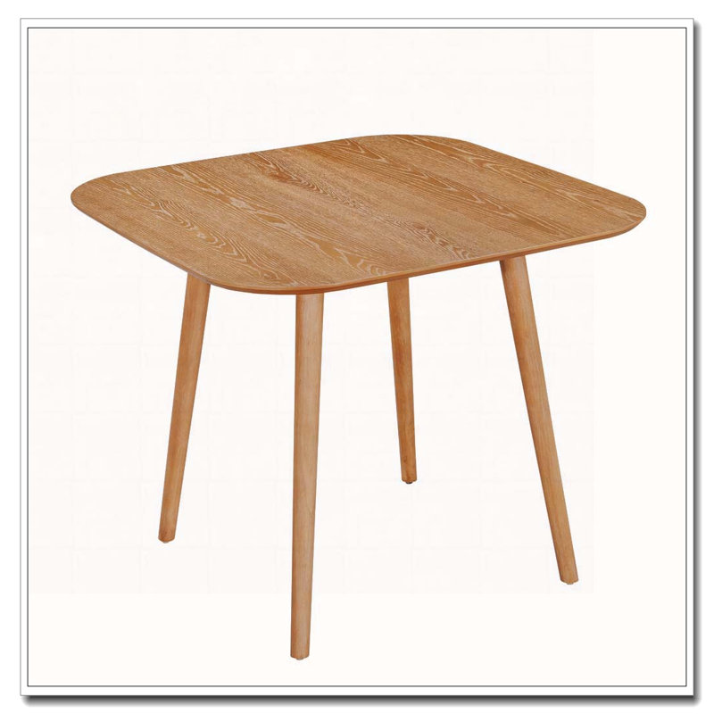 Table de salle à manger carrée en bois, Naturel