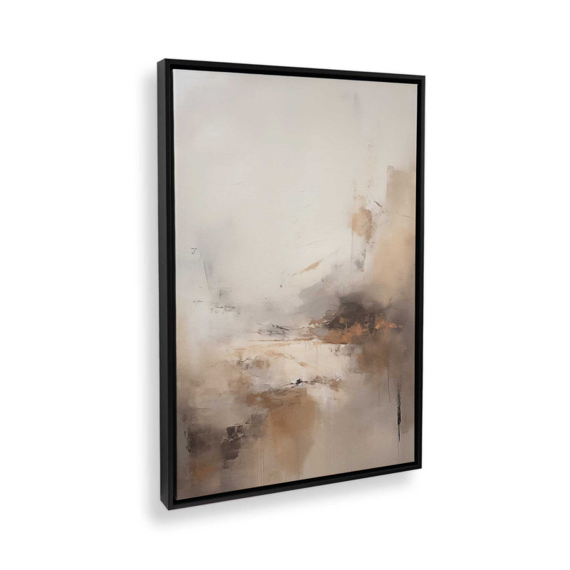 Gentle Gilded Gust III Canvas Print, 48.75" H x 32.75" W x 1.75" D, Satin Black Floater Framed