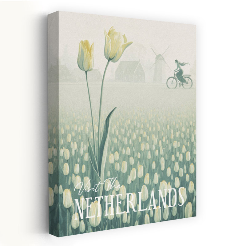 Contemporary Art Contemporary Tulip Architecture, art mural, H 12 po x l 8 po