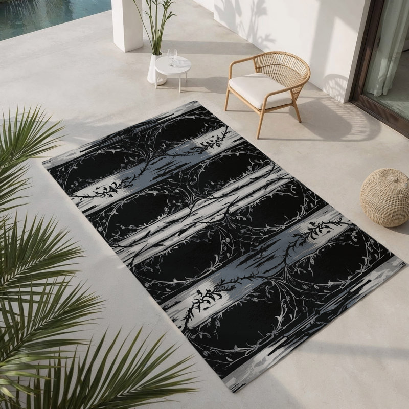 Dark Ivy Indoor And Outdoor Area Rug, Rectangle 4' x 6'