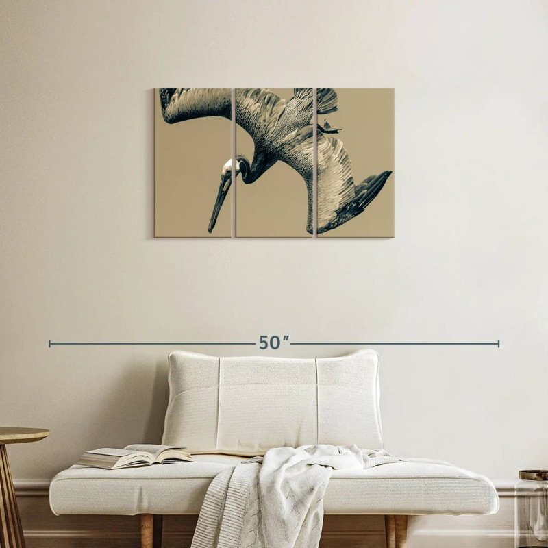 Brampt Flying Pelican, 20" H x 33" W