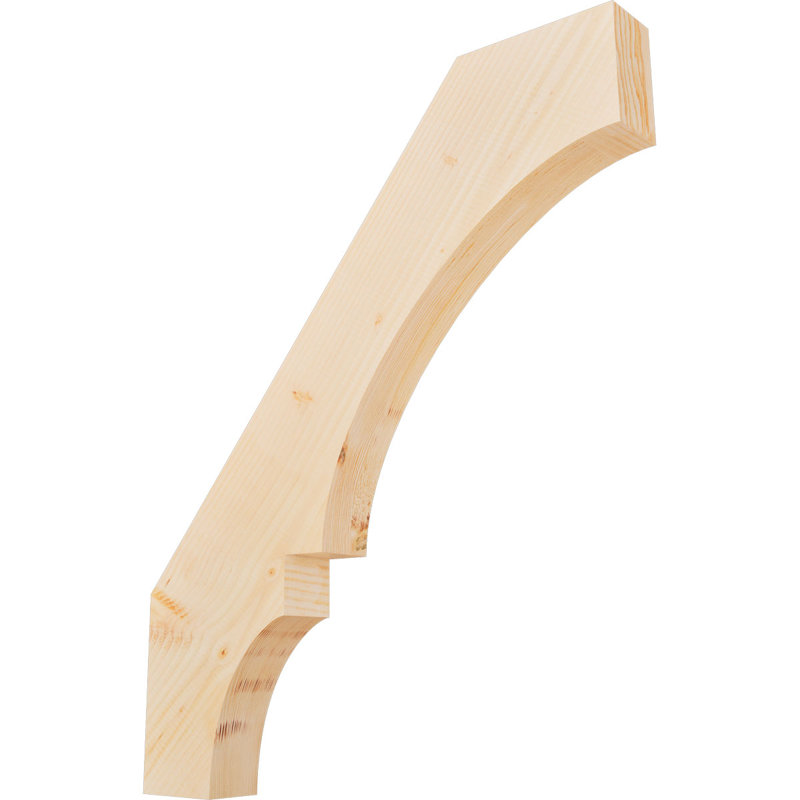 3 1/2"W x 30"D x 36"H Balboa Smooth Knee Brace, Douglas Fir, Douglas Fir, Smooth, 30" H x 4" W x 30" D