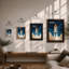 Space Shuttle Launch Retro - Framed Print-629587190-629587179