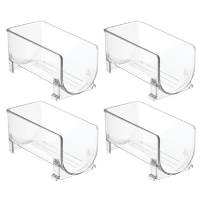 iDesign Stackable Bottle Holder for Water or Wine Bottles - Storage for Bottled Beverages in Fridge, Pantry or Cabinet