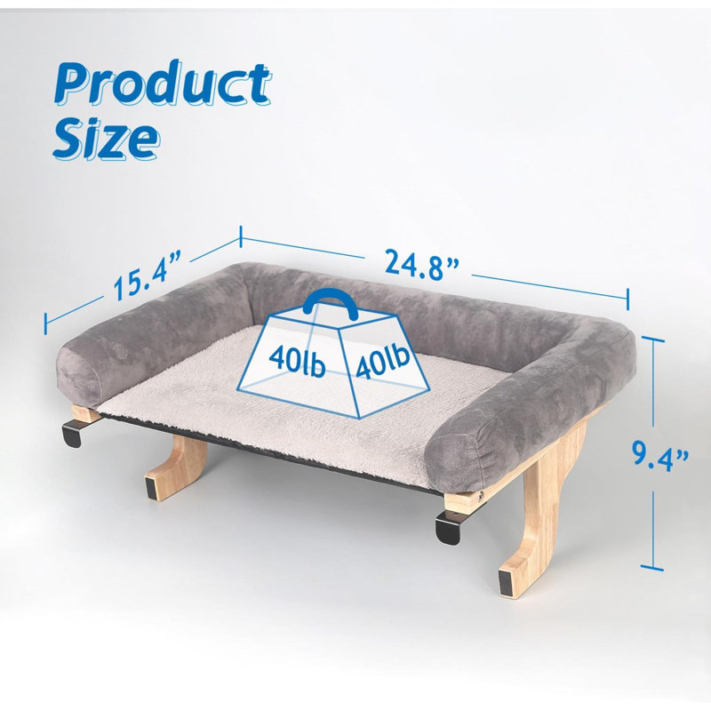 Ethain Orthopedic Pet Bed, Light Gray