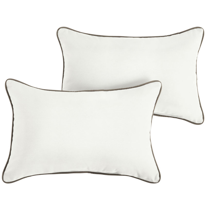 Coussin Sunbrella, H 14 po x l 24 po, Taupe