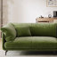 70.87" Green Velvet Standard Sofa cushion couch-108839972