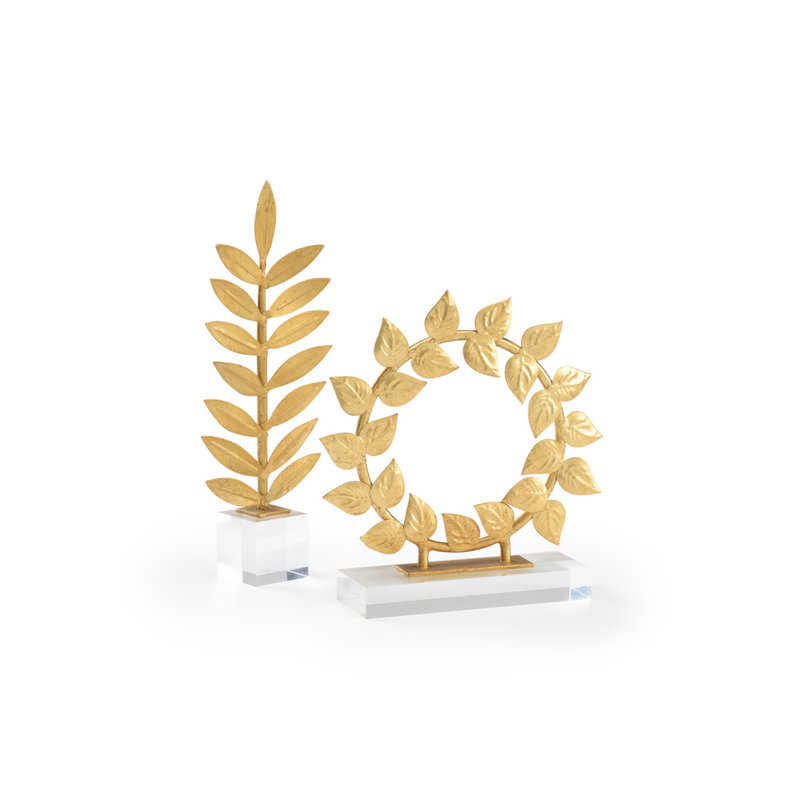 2 Piece Leaf Artifacts Sculpture Set