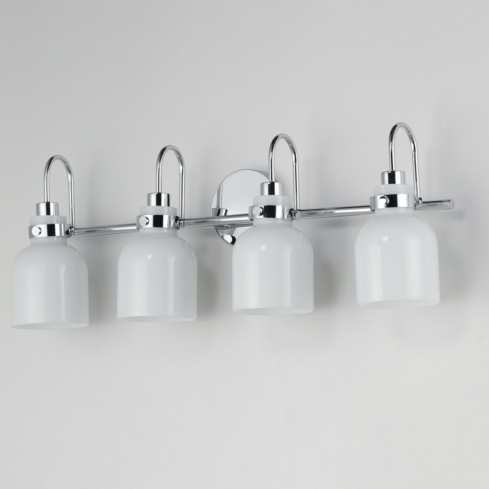Arold 4 Light Dimmable Vanity Light, Polished Chrome