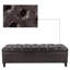 Banc de rangement rembourré en similicuir-475071750