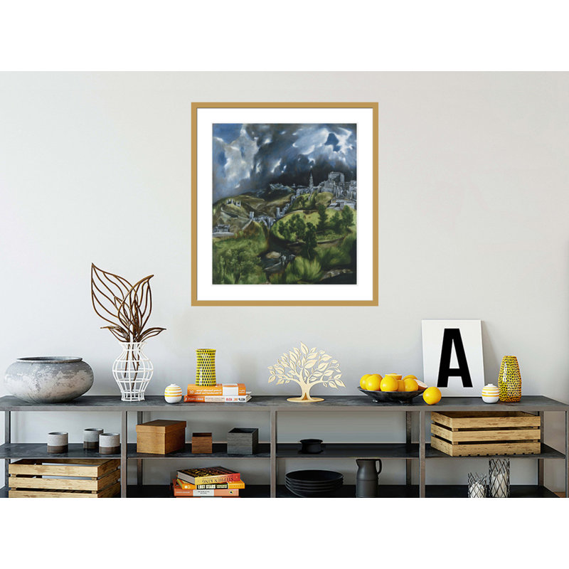 «View of Toledo» par El Greco, El Greco - Estampe numérique encadrée, H 36,49 po x l 33,5 po