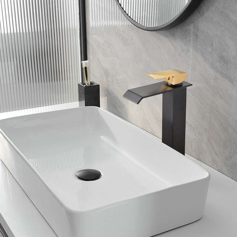 WIZ Waterfall Single Hole Single-Handle Bathroom Faucet, 122 cm H x 81 cm W