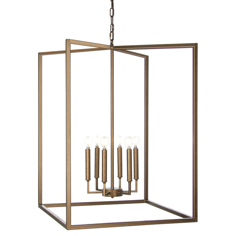 Madison 6 - Light Lantern Geometric Chandelier