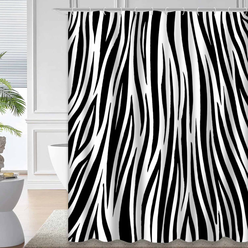 Rideau de douche Zebra, L 72 po x l 72 po