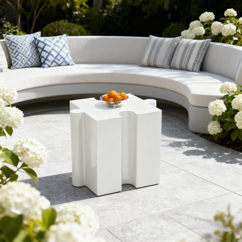 Table d'appoint Rofev, Blanc