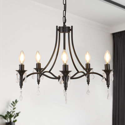 Lustre classique / traditionnel à 5 lumières à intensité variable