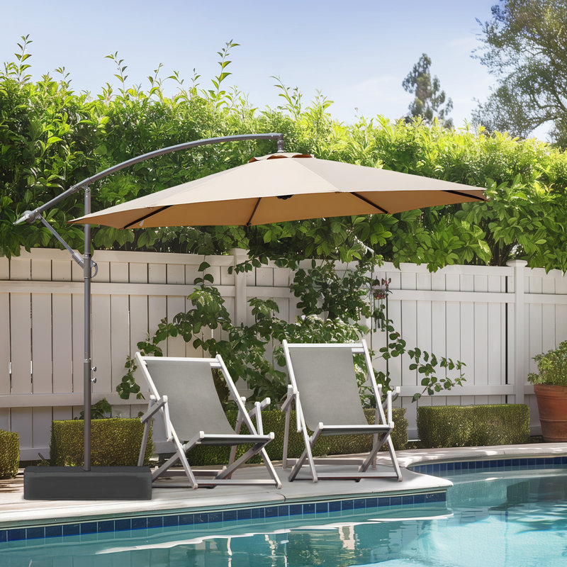 305cm Tilt Cantilever Parasol, Khaki