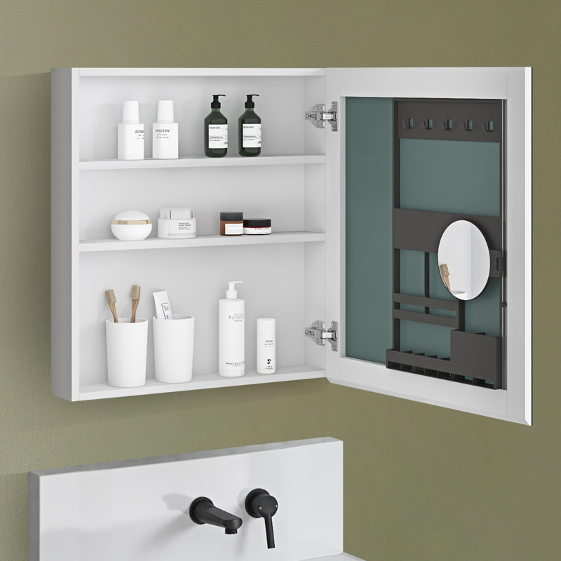 Armoire à pharmacie encastrée ou à fixation en surface avec miroir