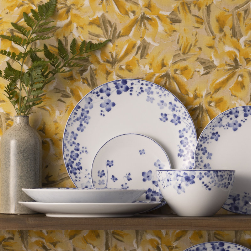 Service de vaisselle 30 pièces Noritake Bloomington Road Blue, service pour 6