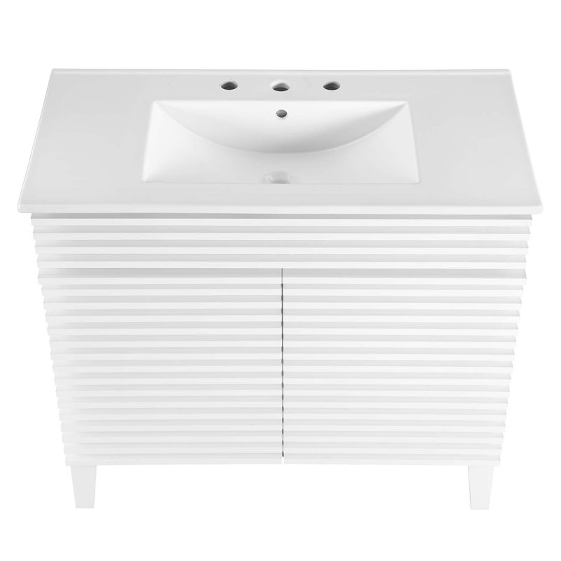 Ensemble de meuble-lavabo simple 36 po Render, Blanc