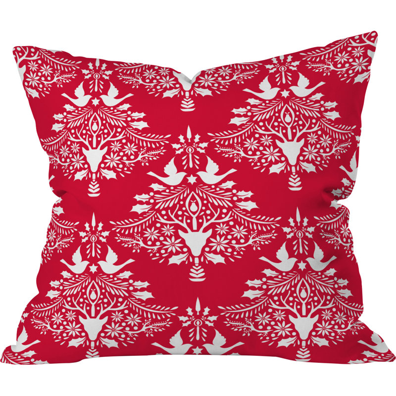 Coussin Christmas, 20 po x 20 po, Rouge