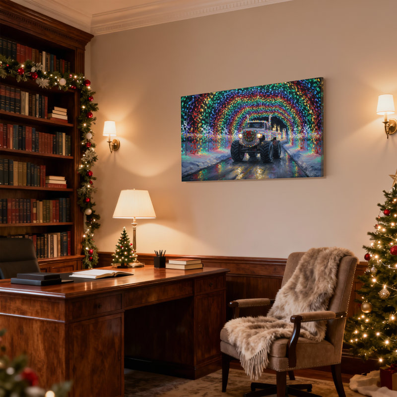 Ensemble de 3 reproductions d'art sur toile de Noël, H 24 po x l 36 po