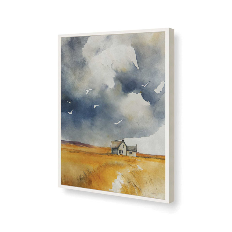 «Rolling Storm» par Svetlana Aoucheikova, reproduction d'art, L 18 po x H 24 po, Blanc, Impression encadrée