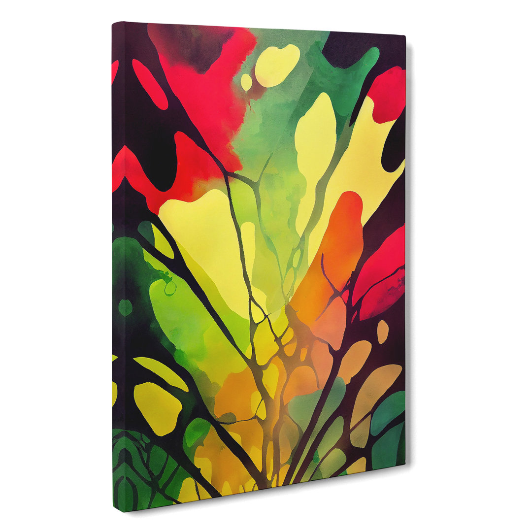 Bright Tree Abstract - Wrapped Canvas