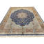 Tapis turc bleu clair et brun 8 x 10
