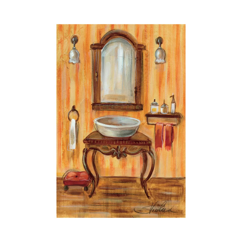 «Tuscan Bath II» par Silvia Vassileva, reproduction d'art, Toile tendue, Aucun mat, H 26 po x l 18 po x P 1,5 po