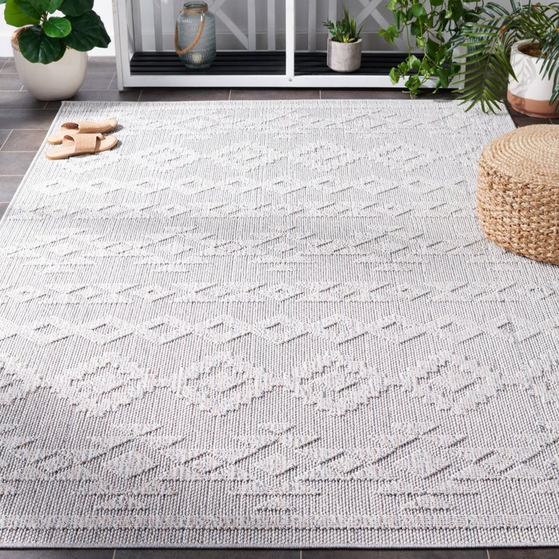 Amrom Southwestern Indoor/Outdoor Area Rug, Rectangle 9' x 12'