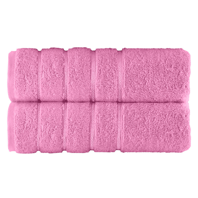 Elegant Comfort 100% Turkish Cotton 4 Lines Viscose Stripe Luxury 2 Pack Bath Towel Set 27 X 54 Inch - Super Soft And Highly Absorbent Premium Hotel Spa Quality Towels For Bathroom Use