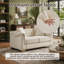 Canapé Chesterfield en velours beige, 2 places, 157 cm (62 pouces), accoudoirs arrondis, orné de clous dorés