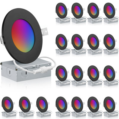 4'' Tunable Color Temperature Dimmable Air-Tight IC Rated LED Canless Recessed Lighting Kit
