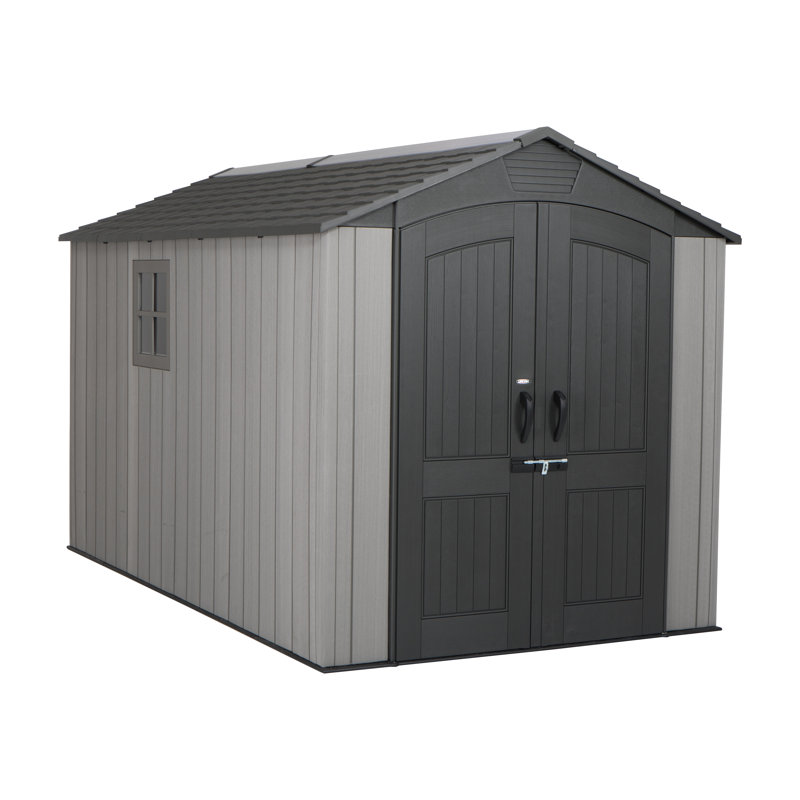 Lifetime 7 Ft. x 12 Ft. High-Density Polyethylene (Plastic) Outdoor Storage Shed with Steel-Reinforced Construction