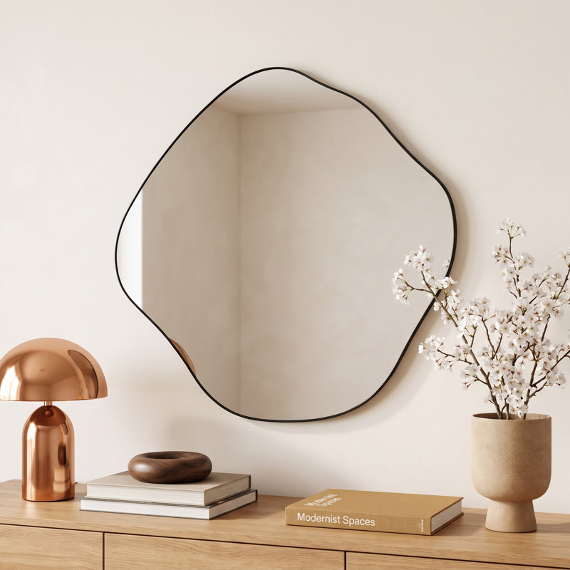 Pennington Small Gold Wall Mirror, 32" x 31"