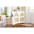 Mid-Century Narrow Design Tipping Bucket Shoe Cabinet With 4 Flip Drawers, Elegant Entryway Shoe Organizer With 4 Rattan Doors, Freestanding Shoe Rack With 2 Silvery Hooks For Hallway-911581244